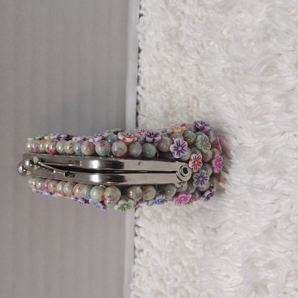 Beaded Purse Small Coin Flower Multiple Color - Picture 4 of 6